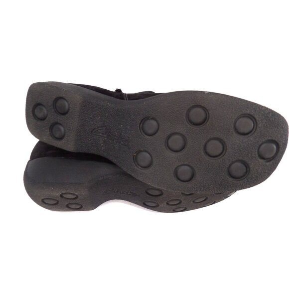 Clark's Black Suede Ankle Boot with Zipper 10W New - Picture 4 of 7